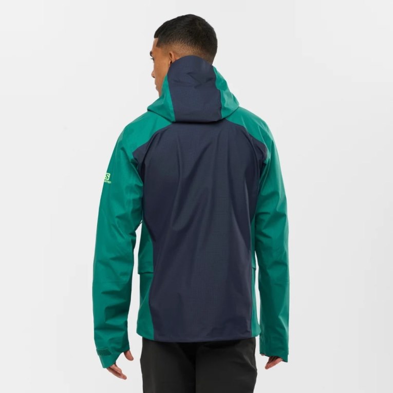 Salomon Outpeak GTX 3L Waterproof Men's Shell Jackets Green | CA 29N64